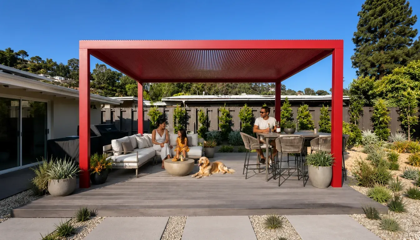 An aluminum gate and fence run at a private house