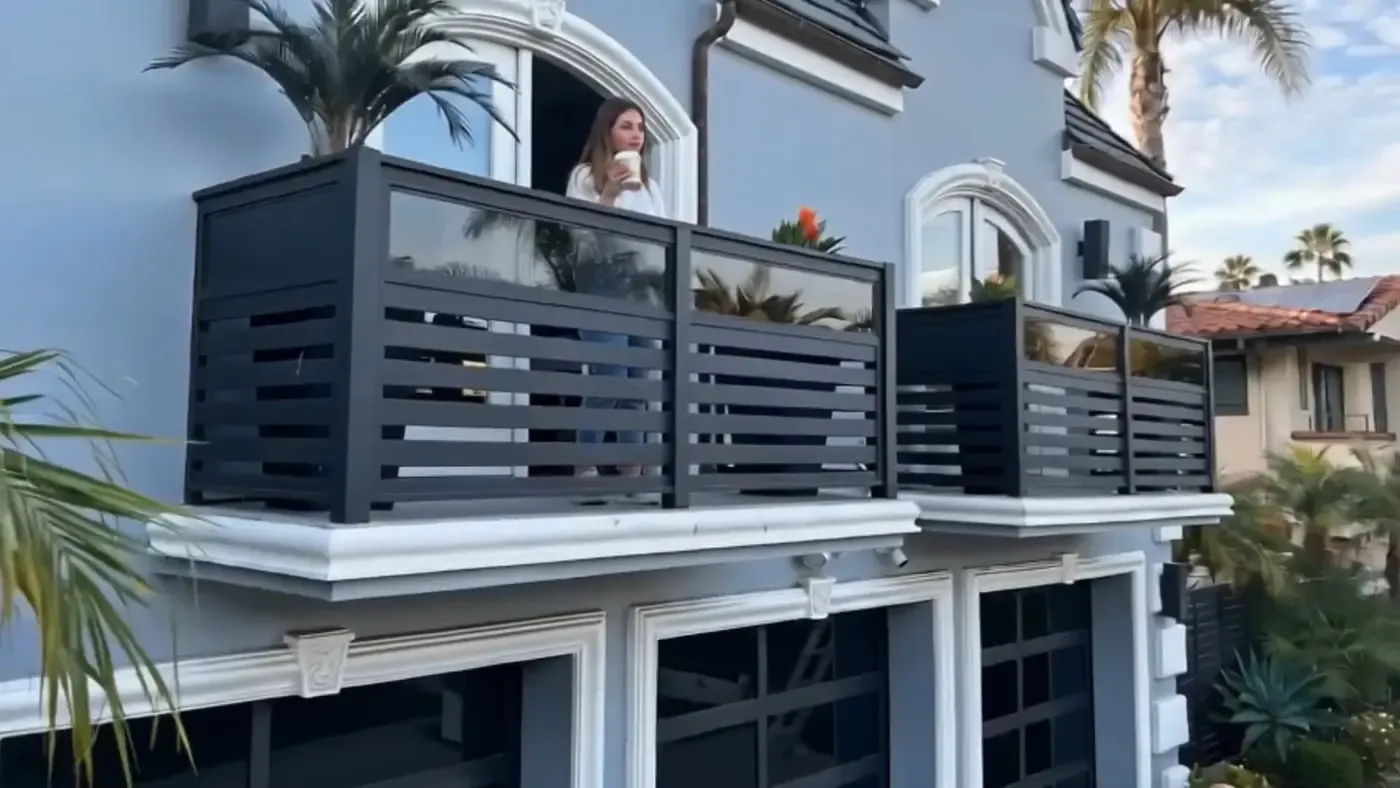 Railings — custom aluminum by Mulholland Brand, installed across Southern California